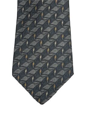 Vintage Robert Talbott Gray Leaf Silk Neck Tie USA 56x 4